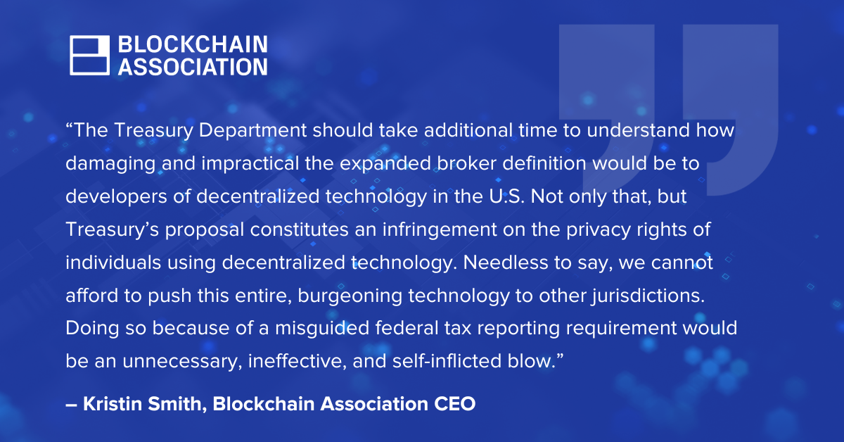 Blockchain Association Submits Comment In Response To IRS Proposed ...